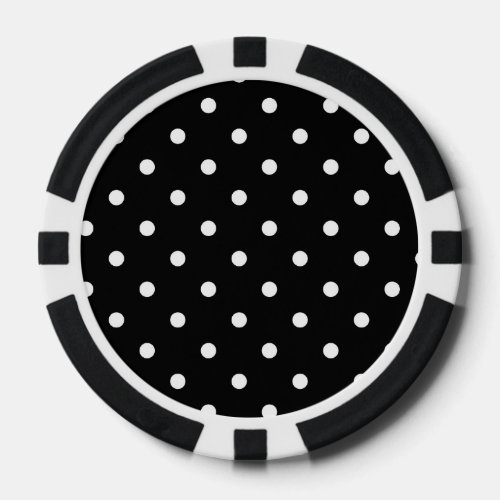 Black with White Polka Dots Poker Chips