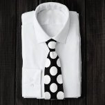 Black with White Polka Dots Retro Neck Tie<br><div class="desc">This is a beautiful custom tie that would make any outfit stand out.</div>