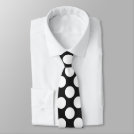 Black with White Polka Dots Retro Tie Black with White Polka Dots Retro Tie