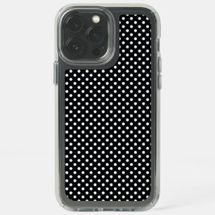 Black with white polka dots speck iPhone 13 pro max case