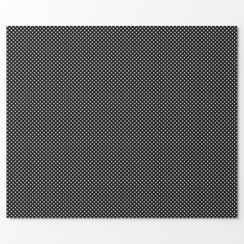 Black with White Polka_Dots Wrapping Paper