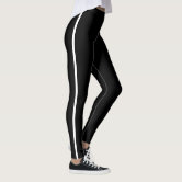 Black Polka Dots on White Background Leggings, Zazzle