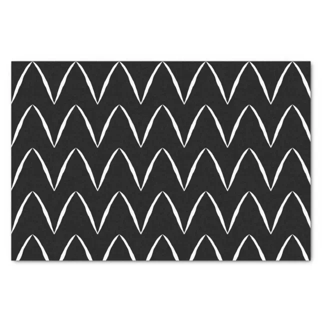 Black and White Zig Zag Decorating Paper