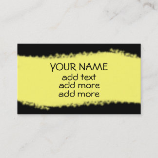 Black with Yellow Stripe Business Cards