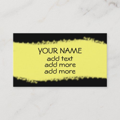 Black with Yellow Stripe Business Cards