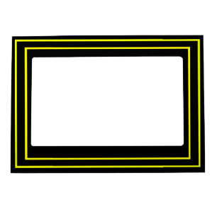 Black With Yellow Stripes Magnetic Frame