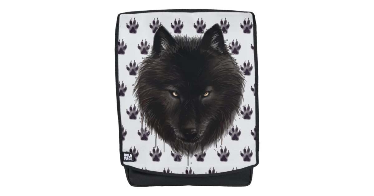 Black Wolf Backpack Zazzle