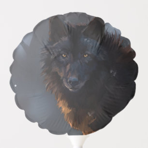 Black wolf balloon