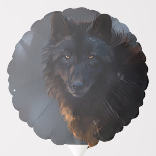 Black wolf balloon