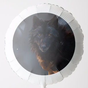 Black wolf balloon