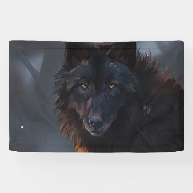 Black wolf banner (Horizontal)