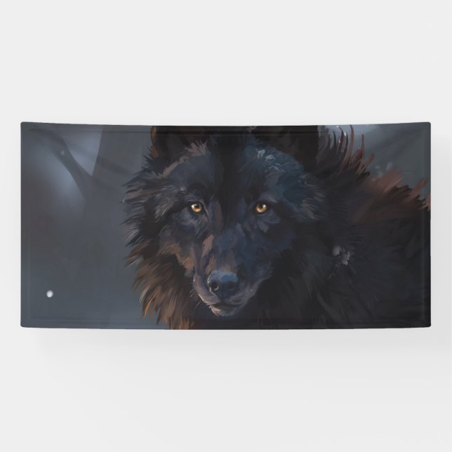 Black wolf banner (Horizontal)