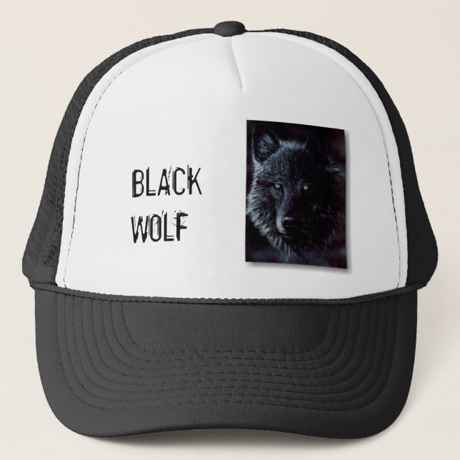 black-wolf, BLACK WOLF Trucker Hat (Front)