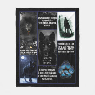 Black Wolf Blanket, Animal Love Gift Blanket