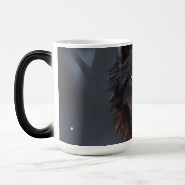 black wolf color morph mug  (Left)