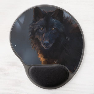 black wolf gel mouse pad