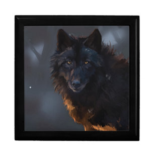 Black wolf gift box