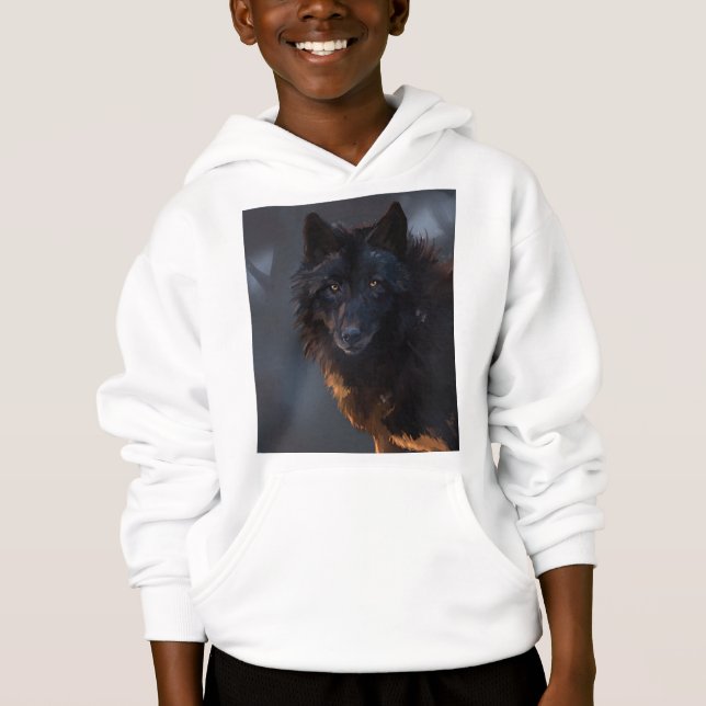 Black Wolf Hoodie (Front)
