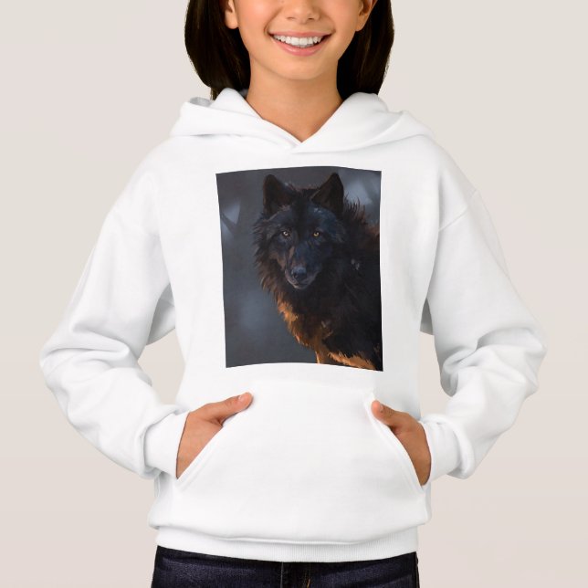 Black Wolf Hoodie (Front)