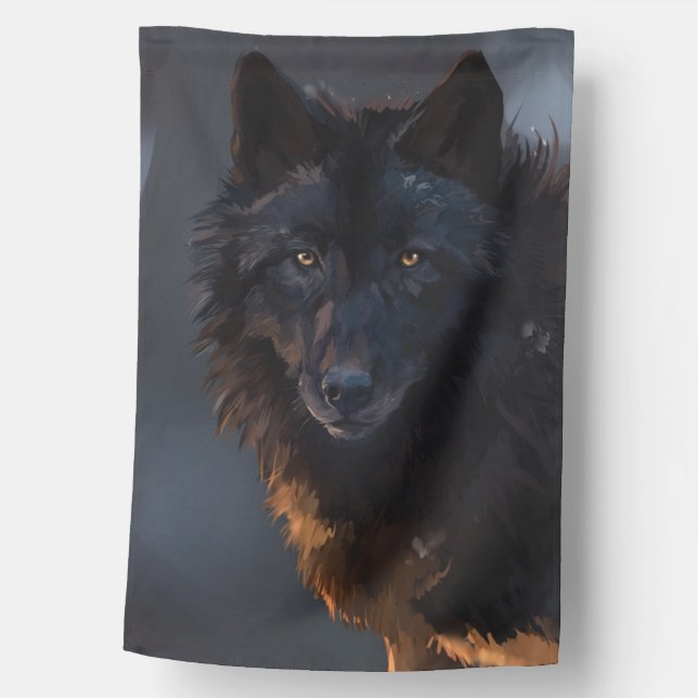 Black Wolf House Flag (Front)