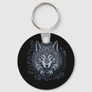 Black Wolf Keychain
