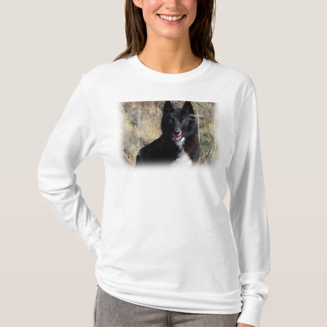 Black Wolf Long Sleeve Women's T-Shirt (Front)