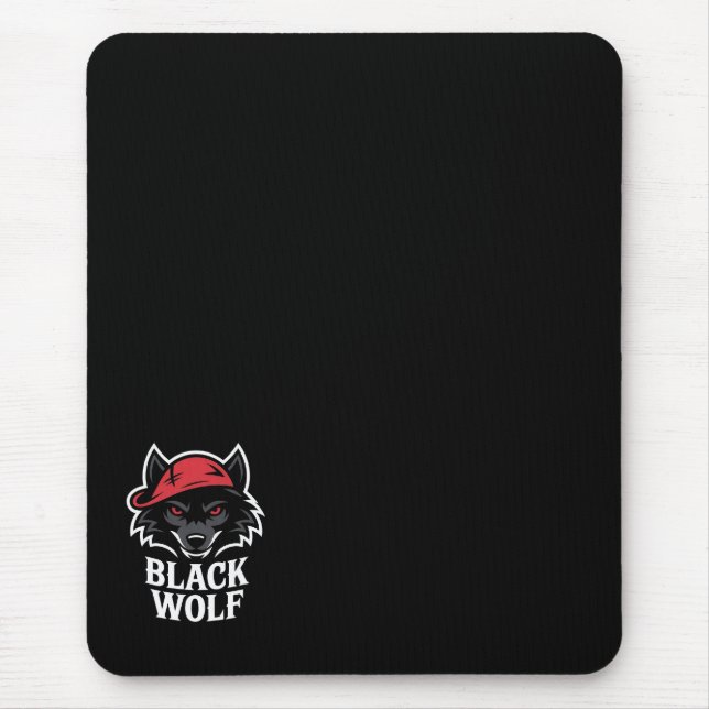  black wolf mouse pad (Front)