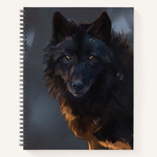 Black wolf notebook