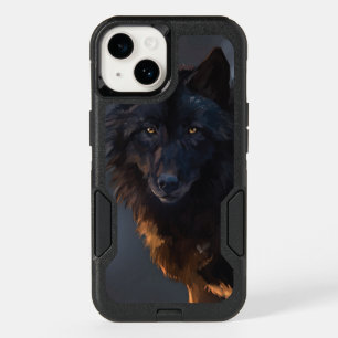 Black wolf OtterBox iPhone 14 case