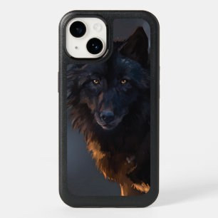 Black wolf OtterBox iPhone 14 case