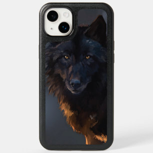Black wolf OtterBox iPhone 14 plus case