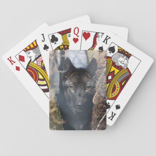 Black Wolf Playing Cards