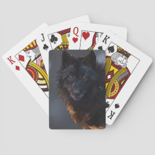 Black Wolf Poker Cards