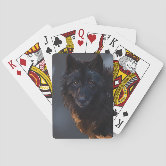 Black Wolf Poker Cards (Back)