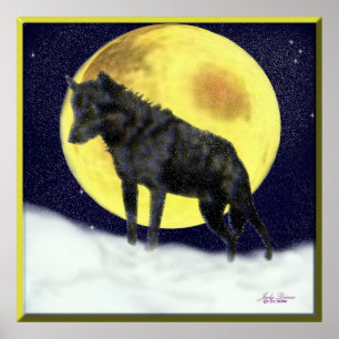 Black Wolf Poster
