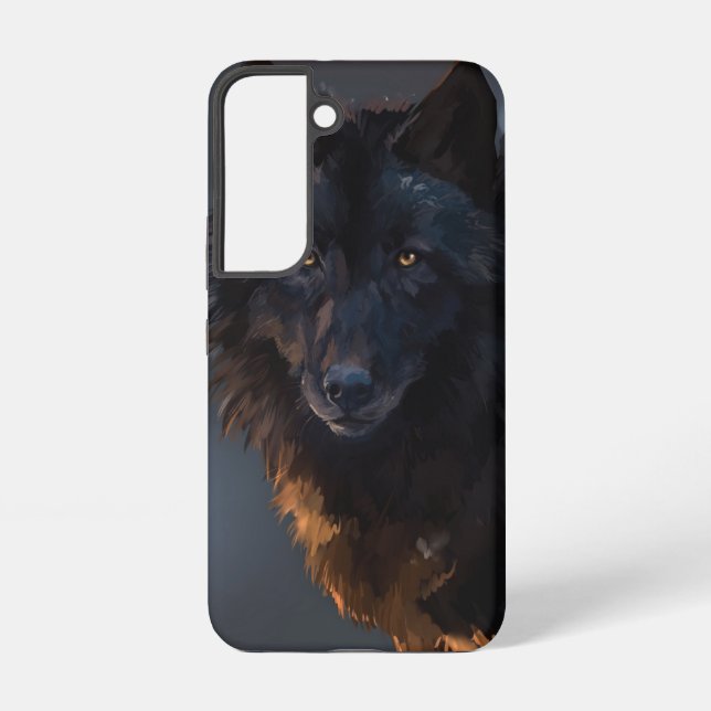 black wolf samsung galaxy case (Back)