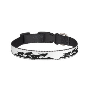 Black Wolf Silhouette Wild Running With the Pack Pet Collar