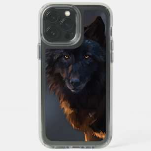 Black wolf speck iPhone 13 pro max case
