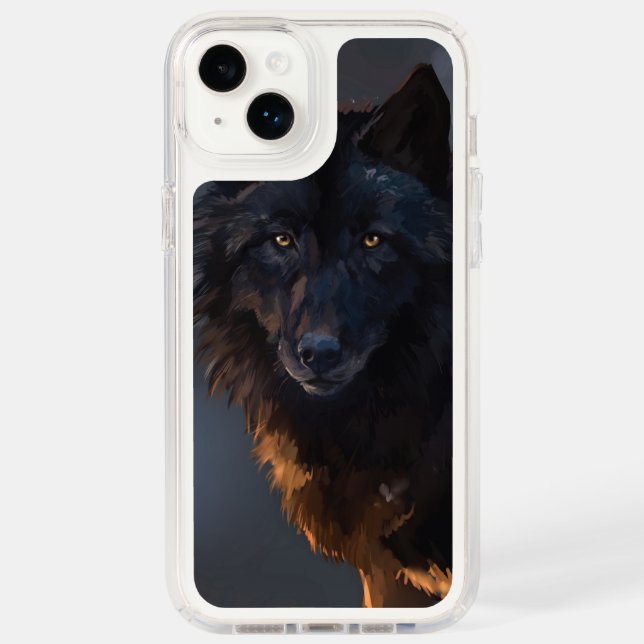Black wolf speck iPhone case (Front)
