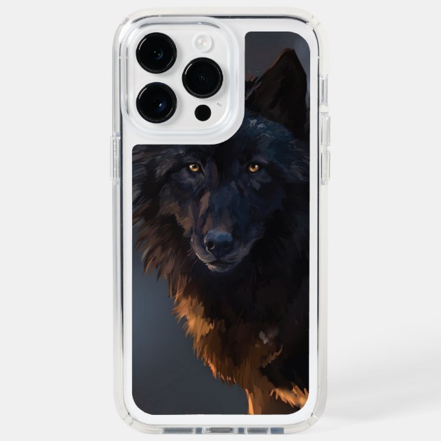 Black wolf speck iPhone case (Front)