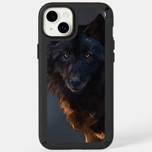 Black wolf speck iPhone case (Front)