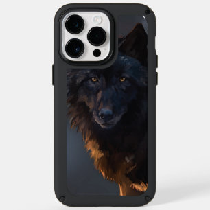 Black wolf speck iPhone 14 pro max case
