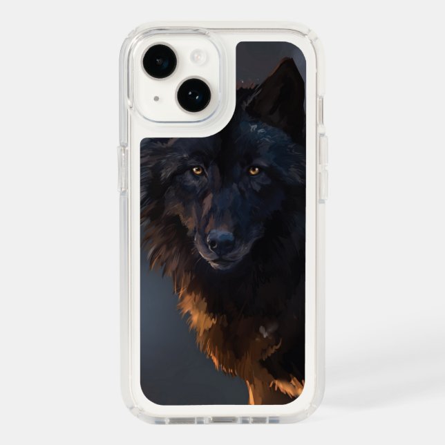 Black wolf speck iPhone case (Front)