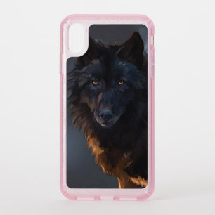 black wolf speck iPhone XS max case