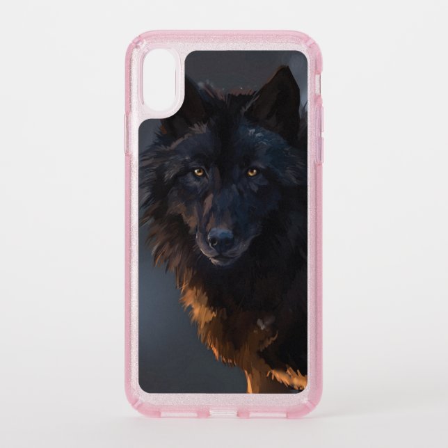 black wolf speck iPhone XS max case (Front)