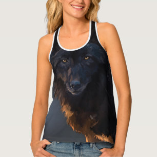 Black Wolf Tank Top