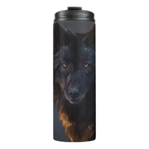 Black wolf thermal tumbler