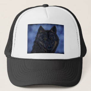 Black Wolf Trucker Hat