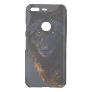 Black wolf uncommon google pixel case