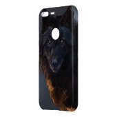 black wolf uncommon google pixel XL case (Back/Left)